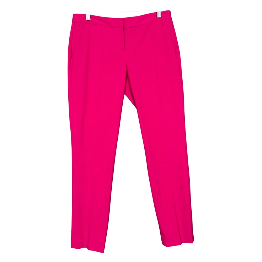 Vince Camuto Dress Pants Womens 4 Fuchsia Pink Tailored Slim Leg Low Rise Career